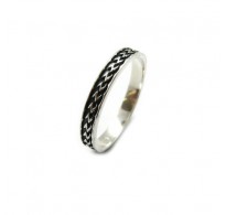 R001946 Genuine sterling silver ring 4mm band solid hallmarked 925 